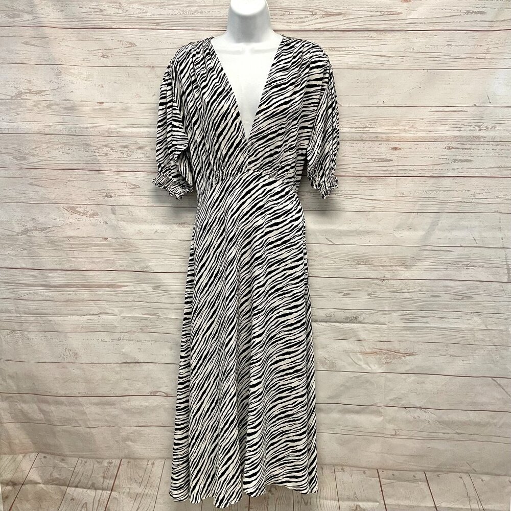Faithful The Brand Marie Lousie Blance Animal Print Midi Dress
